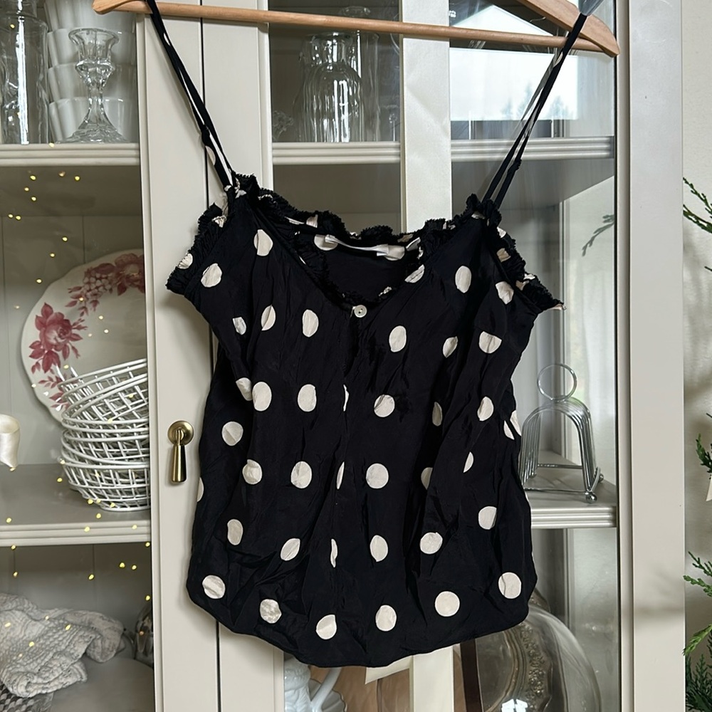 Doen silk polka dot cami